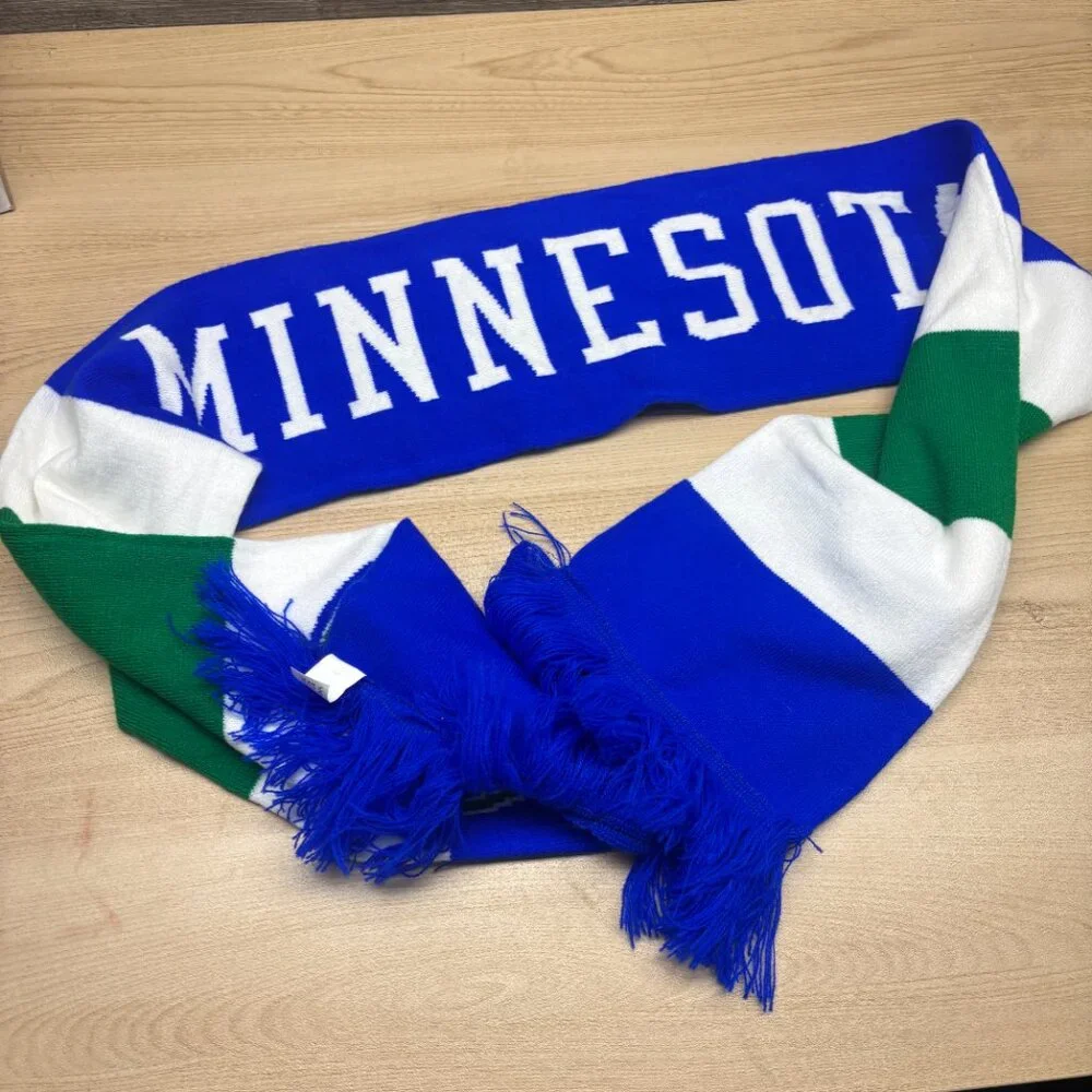 Minnesota Timberwolves Scarf Blue White NBA Basketball‎ 1989